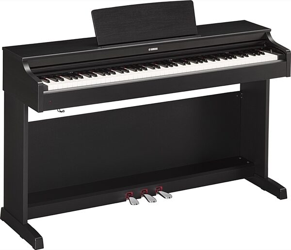Yamaha YDP-163 Digital Piano, Black Walnut Angle
