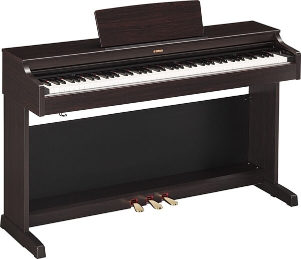 Yamaha YDP-163 Digital Piano, Rosewood Angle