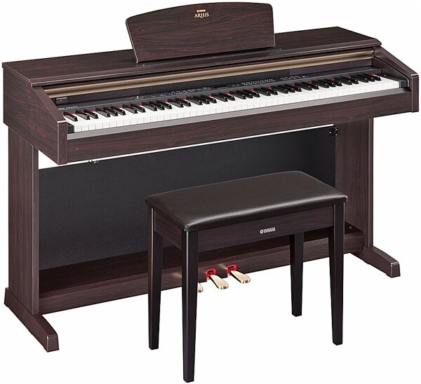 Yamaha Arius YDP-181 88-Key Graded Hammer Piano with Bench, Angle