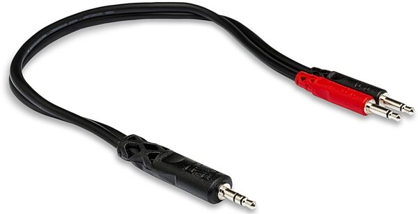 Hosa YMM-152 Stereo Breakout Cable, 3.5 mm TRS to Dual 3.5 mm TS, New, Action Position Back
