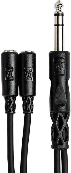 Hosa YMP-234 Male TRS 1/4" to Dual Female TRS 1/8" (3.5mm) Y-Cable, New, Connector