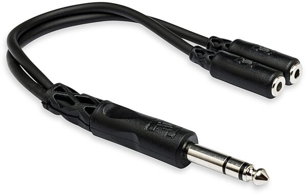 Hosa YMP-234 Male TRS 1/4" to Dual Female TRS 1/8" (3.5mm) Y-Cable, New, Main