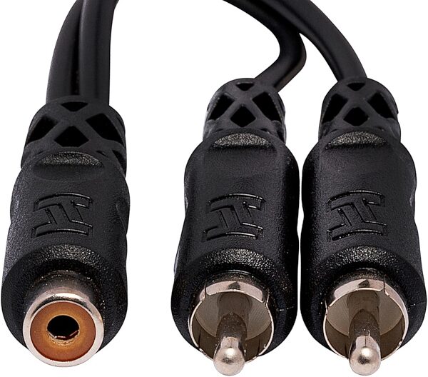 Hosa YRA-105 Female RCA to Dual Male RCA Y-Cable, New, Action Position Back