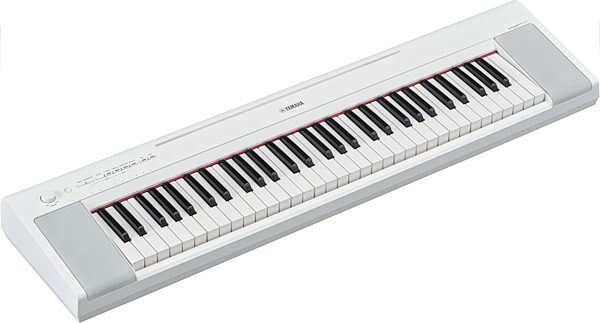 Yamaha NP-15 Piaggero Portable Digital Piano, 61-Key, White, Action Position Back