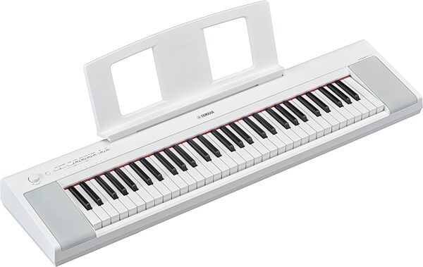 Yamaha NP-15 Piaggero Portable Digital Piano, 61-Key, White, Action Position Back