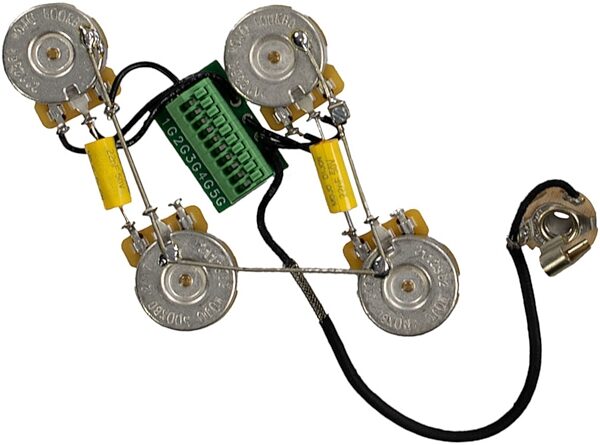 Mojotone Solderless Les Paul Wiring Harness, Short Shaft, Action Position Back