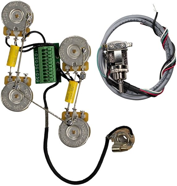 Mojotone Solderless Les Paul Wiring Harness, Short Shaft, Action Position Back