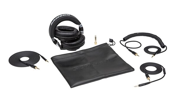 Samson Z55 Closed-Back Reference Headphones, Bags and Cables