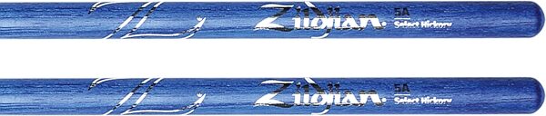 Zildjian 5A Wood Drumsticks, Blue, Action Position Back