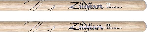 Zildjian 5B Hickory Wood Tip Drumsticks, New, Action Position Back
