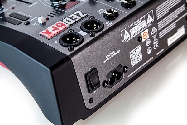Allen and Heath ZED-6FX Compact Mixer, 6-Channel, FX1