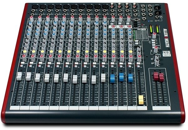 Allen and Heath ZED-16FX 16-Channel Mixer with USB Interface, Front