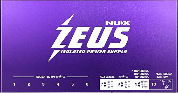 NUX Zeus 10-Port Isolated DC Power Supply, New, Main