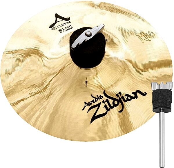 Zildjian A Custom 8" Splash, 8 inch, A20540, with Free Cymbal Arm, pack