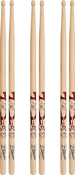 Zildjian Dave Grohl Artist Series Drumsticks, 3-Pack, pack
