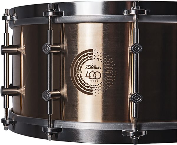 Zildjian 400th Anniversary Limited Edition Alloy Snare Drum (with Case), Action Position Back