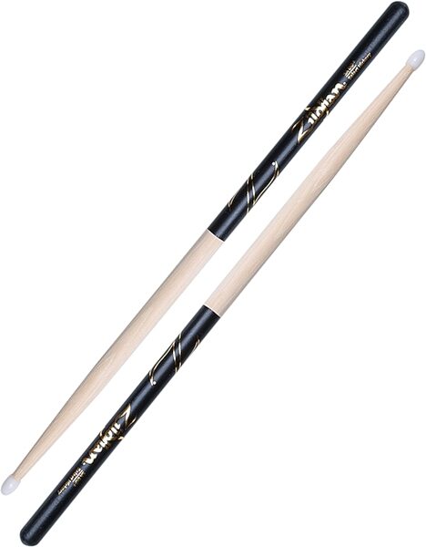 Zildjian Black DIP Drumsticks, Natural, 5A, Nylon Tip, Pair, Action Position Back