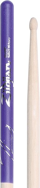 Zildjian Dip Series 5A Drumsticks, Purple, Action Position Back