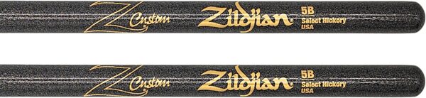 Zildjian Z Custom Limited Edition Drumsticks, Black Chroma, 5B, Wood Tip, Pair, Action Position Back