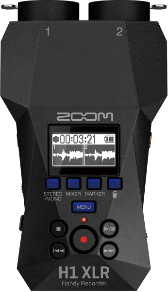 Zoom H1 XLR Handy Digital Recorder, New, Action Position Back