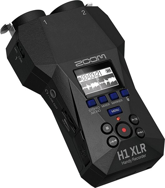 Zoom H1 XLR Handy Digital Recorder, New, Action Position Back