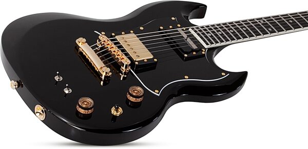 Schecter ZV-H6LLYW66D-S Zacky Vengeance Electric Guitar, Gloss Black, Action Position Back