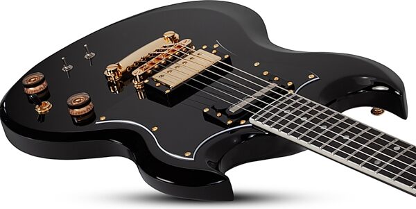 Schecter ZV-H6LLYW66D-S Zacky Vengeance Electric Guitar, Gloss Black, Action Position Back