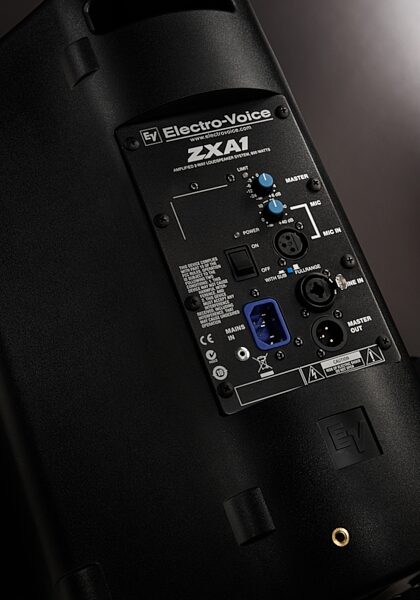 Electro-Voice ZXA1 Active Loudspeaker (800 Watts, 8"), Black, Pair, Input Panel