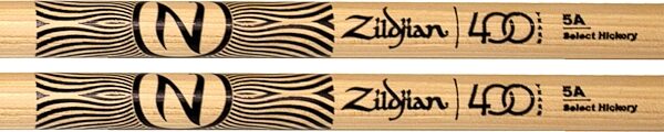 Zildjian Limited Edition 400th Anniversary 5A Wood Drumsticks, New, Action Position Back