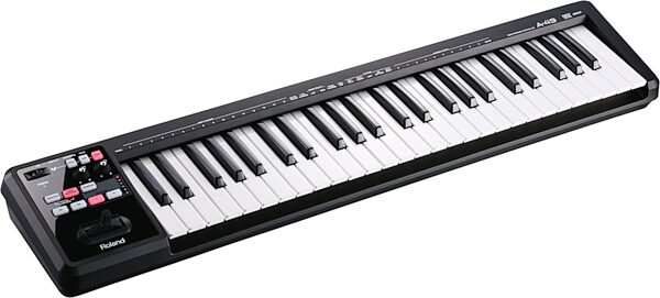 Roland A-49 USB MIDI Keyboard Controller, 49-Key, Black, Action Position Back