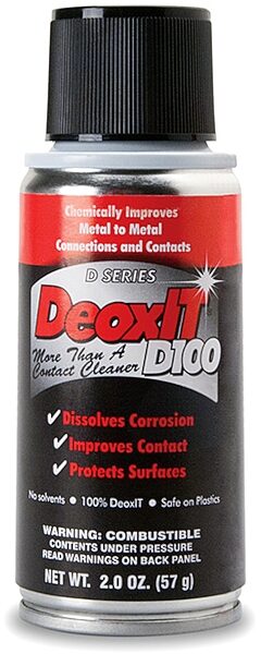 Hosa CAIG DeoxIT D100S2 Contact Cleaner, 100% Cleaner, 2 oz, Main