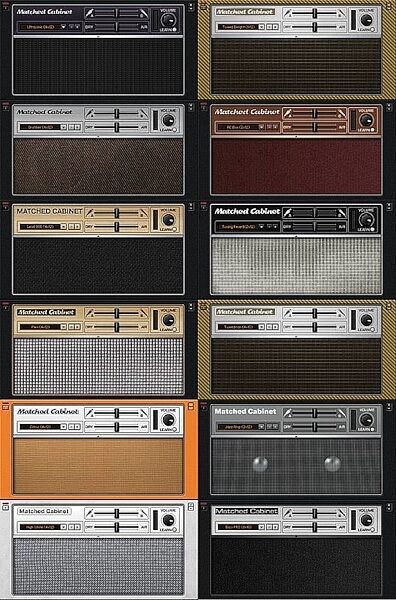 Native Instruments Guitar Rig Software Edition (Macintosh and Windows), Guitar Rig Cabinets