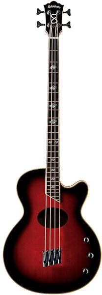 Washburn AB40SH Stu Hamm Acoustic-Electric Bass (with Case), Black Cherryburst