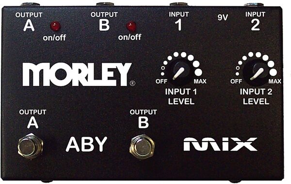 Morley ABY Mix Input Mixer Combiner Pedal, Action Position Back