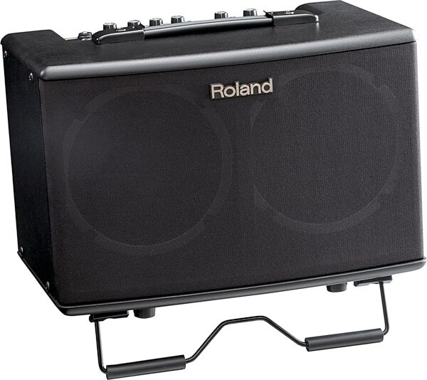Roland AC-40 Acoustic Chorus Guitar Combo Amplifier, Angle with Stand