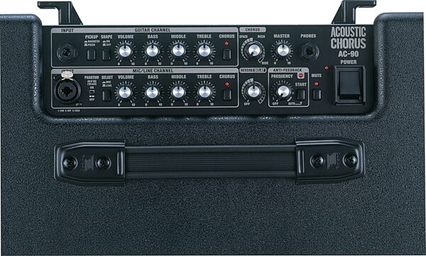Roland AC-90 Acoustic Chorus Guitar Amplifier (2x45 Watts, 2x8"), Control Closeup