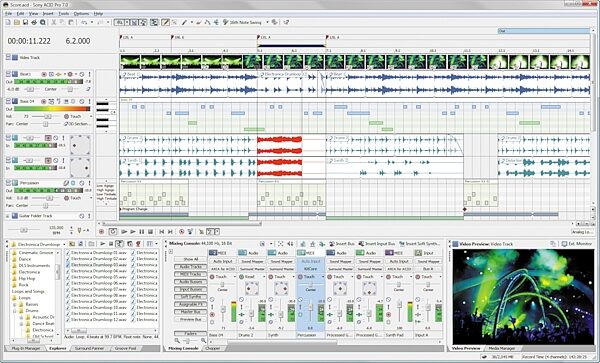 Sony Acid Pro Loop-Based Creation Software (Windows), Screenshot