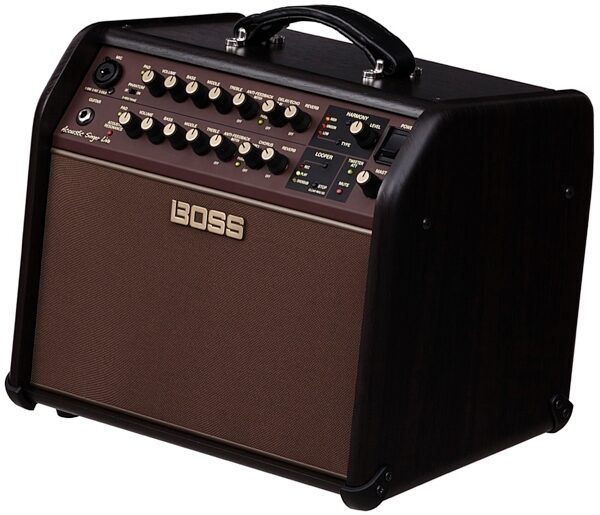 Boss Acoustic Singer Live Acoustic Guitar Amplifier, Warehouse Resealed, Angle