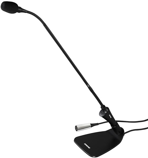 Shure Centraverse CVG18-B/C Gooseneck Microphone, Black, 18 inch, Shown with Optional Base