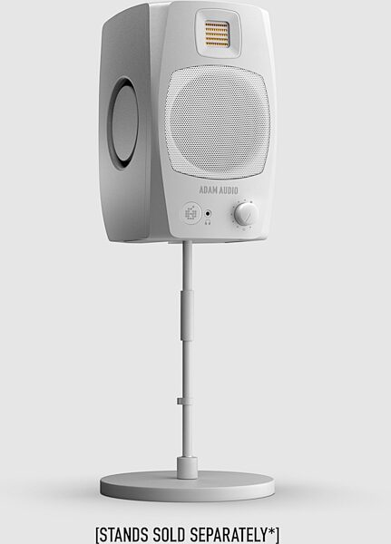 ADAM Audio D3V Active Desktop Studio Monitors, White, Pair, Mounted