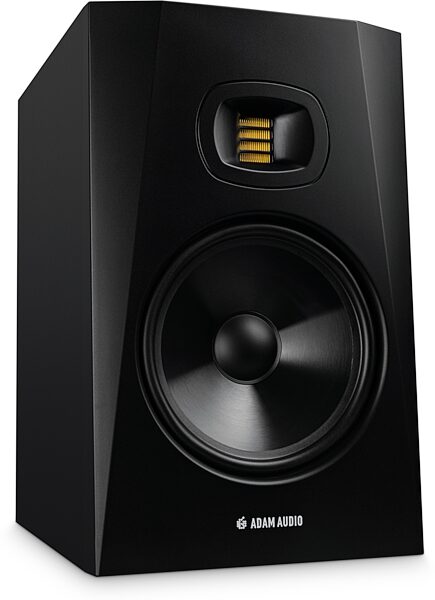 ADAM T8V Active Studio Monitor, Single Speaker, Angled with cabinet Front