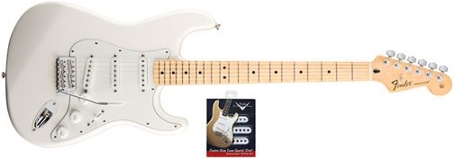 Fender Standard Stratocaster Maple Electric Guitar and Texas Special Pickup Set, Arctic White