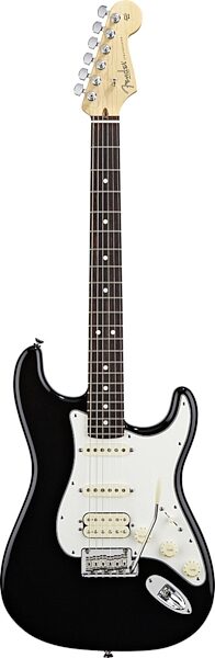 Fender American Standard Stratocaster HSS Electric Guitar, with Rosewood Fingerboard and Case, Black
