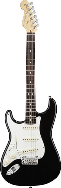 Fender American Standard Stratocaster Left-Handed Electric Guitar, with Rosewood Fingerboard and Case, Black