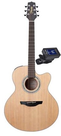 Takamine EG524SC Jumbo Acoustic-Electric Guitar, Clip-On Tuner Pack