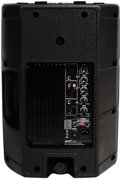 Gemini RS410 Powered PA Speaker (1x10"), Back