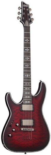 Schecter Hellraiser Extreme C1 Left-Handed Electric Guitar, with Ebony Fingerboard, Crimson Red Burst