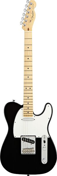 Fender American Standard Telecaster Electric Guitar, Maple Fingerboard with Case, Black