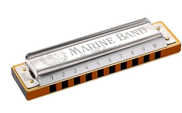 Hohner Marine Band 1896 Harmonica, Key of F#, Right