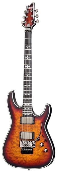 Schecter Hellraiser C-1 FR Extreme Electric Guitar, 3-Tone Sunburst with Ebony Neck